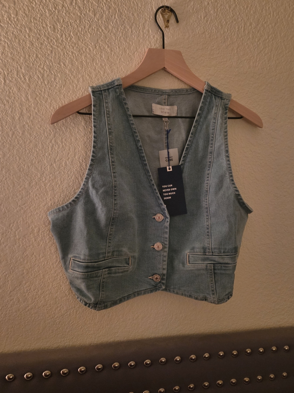 Denim Vest - Light Blue Women's Jean Vest